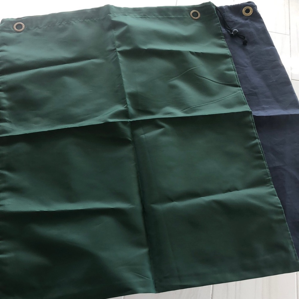 22x28 laundry bags.  Good for travelling, blue green and purple.